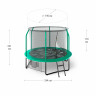 Батут Unix line Supreme Game с внутренней сеткой 8 футов - 240 см (зеленый) (TRUSUG8GR)